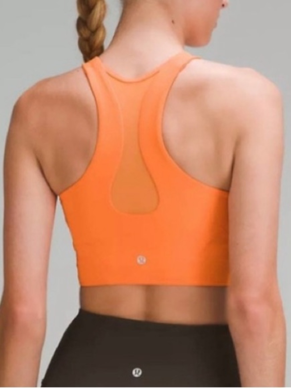 Lululemon Orange Mesh Back Sports Bra - Picture 2 of 6
